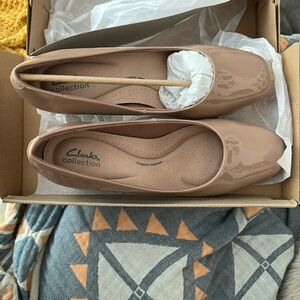 Clarks Kyndall Iris Tan Heels Classic Court Style 10W